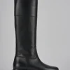 Stivali tacco 2cm pelle nero