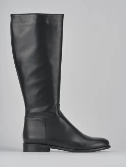 Stivali tacco 2cm pelle nero