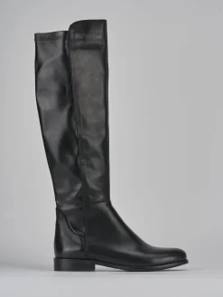 Stivali tacco 2cm pelle nero