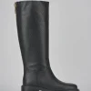 Stivali tacco 2cm pelle nero