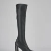 Stivali tacco 9cm pelle nero