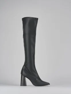 Stivali tacco 9cm pelle nero