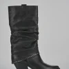 Stivali tacco 8cm pelle nero