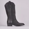Stivali tacco 4cm pelle nero