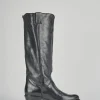Stivali tacco 4cm pelle nero