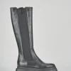 Stivali tacco 3cm pelle nero
