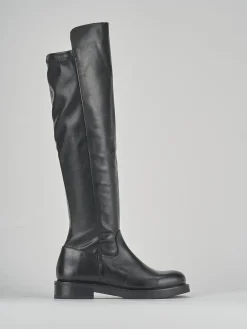 Stivali tacco 2cm pelle nero