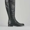 Stivali tacco 2cm pelle nero
