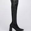 Stivali tacco 8cm pelle nero