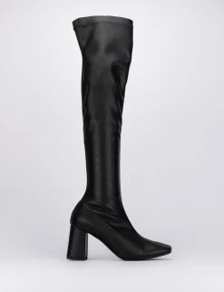 Stivali tacco 8cm pelle nero