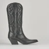 Stivali tacco 8cm pelle nero