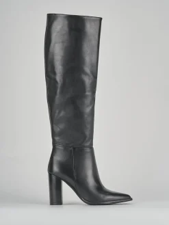 Stivali tacco 9cm pelle nero
