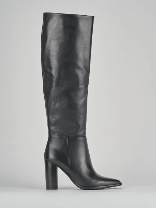 Stivali tacco 9cm pelle nero