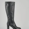 Stivali tacco 8cm pelle nero