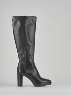 Stivali tacco 8cm pelle nero