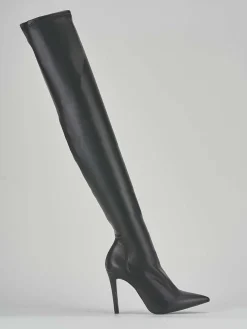 Stivali tacco 10cm pelle nero