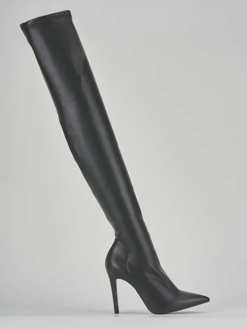 Stivali tacco 10cm pelle nero