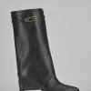 Stivali tacco 9cm pelle nero