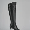 Stivali tacco 5cm pelle nero