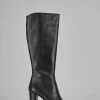 Stivali tacco 8cm pelle nero