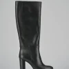 Stivali tacco 8cm pelle nero
