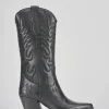 Stivali tacco 6cm pelle nero