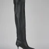 Stivali tacco 7cm pelle nero