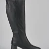 Stivali tacco 6cm pelle nero