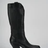 Stivali tacco 7cm pelle nero