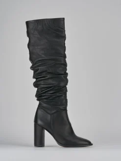 Stivali tacco 9cm pelle nero