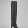 Stivali tacco 8cm pelle nero