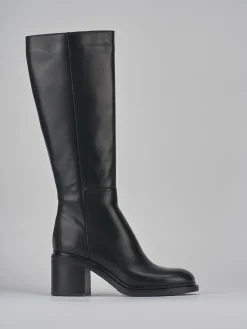 Stivali tacco 5cm pelle nero