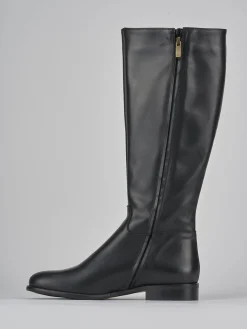 Stivali tacco 2cm pelle nero