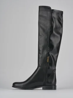Stivali tacco 2cm pelle nero