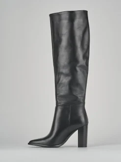 Stivali tacco 9cm pelle nero