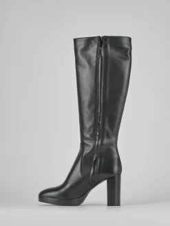 Stivali tacco 8cm pelle nero