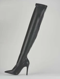 Stivali tacco 10cm pelle nero