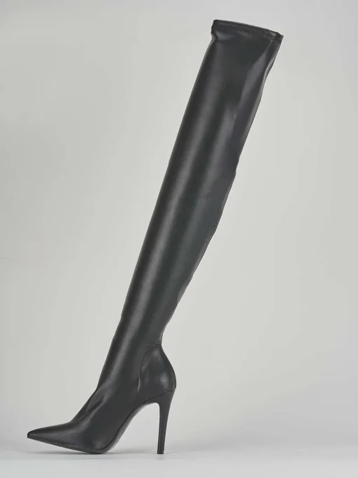 Stivali tacco 10cm pelle nero