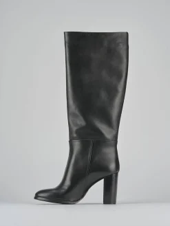 Stivali tacco 8cm pelle nero