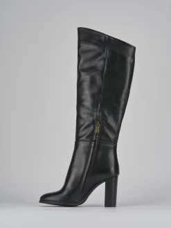 Stivali tacco 9cm pelle nero