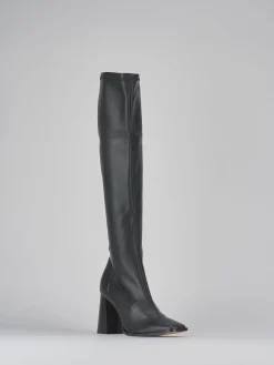 Stivali tacco 9cm pelle nero