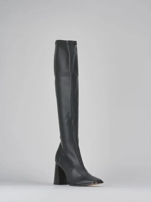Stivali tacco 9cm pelle nero