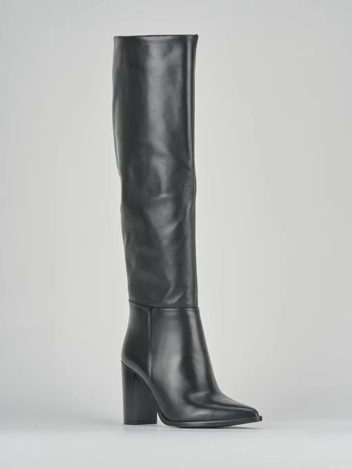 Stivali tacco 9cm pelle nero