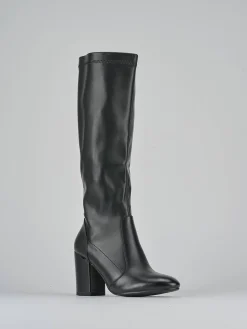 Stivali tacco 7cm pelle nero
