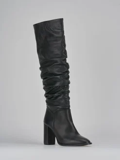 Stivali tacco 9cm pelle nero
