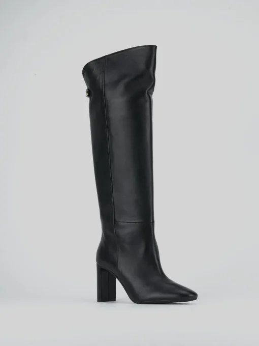 Stivali tacco 8cm pelle nero