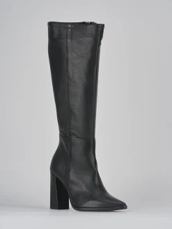 Stivali tacco 9cm pelle nero
