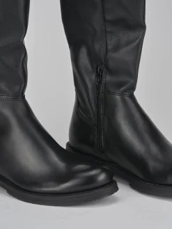 Stivali tacco 2cm pelle nero