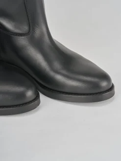 Stivali tacco 2cm pelle nero