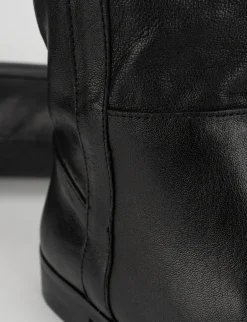 Stivali tacco 1cm pelle nero
